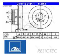 Rear Brake Disc for Toyota:AVENSIS,PREVIA 42431-28091 42431-28090 42431-28120