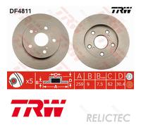 Rear Brake Disc for Toyota:COROLLA,AURIS,EX 42431-02190 42431-12260