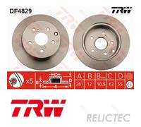 Rear Brake Disc for Toyota Lexus Chevrolet:RAV 4 III 3,4 IV 4,RAV4,CAPRICE,HS
