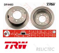 Rear Brake Disc for Toyota Lexus:LAND CRUISER 100,LX 42431-60280 42431-60281
