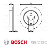 Rear Brake Disc for Toyota:RAV 4 IV 4,4 III 3 424310R020 4243142060