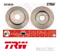 Rear Brake Disc for Toyota VW:AURIS,COROLLA,PASSAT 42431-02180 42431-02170