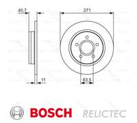Rear Brake Disc Ford:FOCUS III 3 1704765 BV612A315-BA