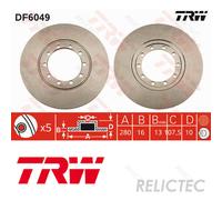 Rear Brake Disc Ford:TRANSIT 1464031 6C11-2A315-AB 1371420 6C11-2A315-AA