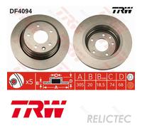 Rear Brake Disc Jaguar Daimler:XJ,XK8,DAIMLER XJ,VANDEN PLAS JLM20342 JLM12428