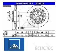 Rear Brake Disc Jaguar:XF,XJ,S-TYPE C2C25339 C2D26352