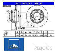 Rear Brake Disc Land Rover:DEFENDER SDB000330 SDB100980