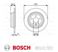 Rear Brake Disc Land Rover:FREELANDER 2 LR039935 LR039935