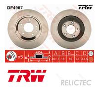 Rear Brake Disc Mazda:RX-8 F151-26-251 F152-26-251A F151-26-251A F152-26-251