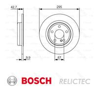 BOSCH 0986479A04 Brake Disc x2 Rear Solid 295mm Outer Ø Fits B-Class CLA