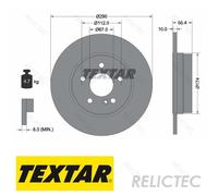 TEXTAR 92072703 Brake disc