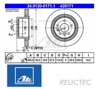 ATE 24.0120-0171.1 Brake disc