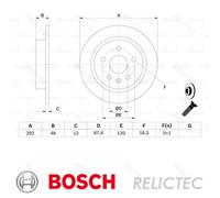 Brake disc BOSCH 0 986 479 C73 for OPEL INSIGNIA A (G09) 1.4 2011-2017