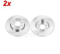 2x Brake disc Rear Axle solid BS-8750C OPTIMAL for ALFA ROMEO MITO