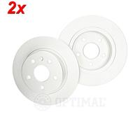 Rear Brake Disc OPTIMAL 2x Fits CHEVROLET Bolt VAUXHALL Astra I 15- 13509119