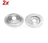 Rear Brake Disc OPTIMAL 2x Fits TOYOTA Auris Corolla 06-19 42431-02190