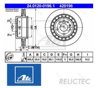Rear Brake Disc Saab:9-5 5232756 12763593 5232698