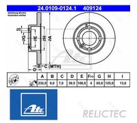 ATE 24.0109-0124.1 Brake disc