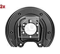 Rear Brake Disc Splash Panel Right Left FEBI 2x Fits MITSUBISHI 04-12 MR955265
