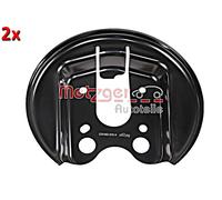 Rear Brake Disc Splash Panels Right Left METZGER 2x Fits CITROEN DS 02-18 4209E3