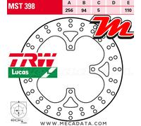 Rear Brake Disc TRW Lucas MST 398 For Honda VFR 750 F (RC36) 1992