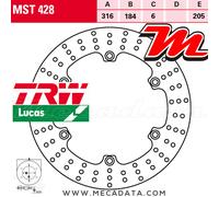 TRW MST428 Brake disc
