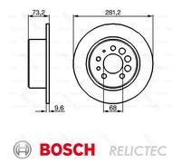 Rear Brake Disc Volvo:740,240,940,760,II 2,960,260,II 2,780,164 1205782 270736