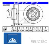 Rear Brake Disc Volvo:V70 III 3,V60,S80 II 2,S60 II 2,XC70 II 2 30769059