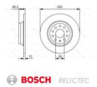 Bosch 0 986 479 A84 Brake Disc x2 Fits Audi Seat Skoda VW