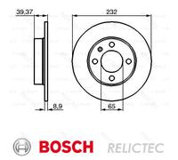 Brake disc BOSCH 0 986 479 C67 for VW POLO (6N2) 1.4 1999-2001