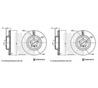 Rear Brake Disc x2 Pcs BLUE PRINT Fits BMW TOYOTA 3 Touring G20 G21 42431-WAA01