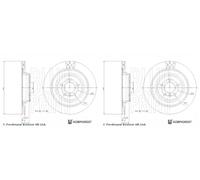 Rear Brake Disc x2 Pcs BLUE PRINT Fits MERCEDES Gle Gls C292 W166 1664230700
