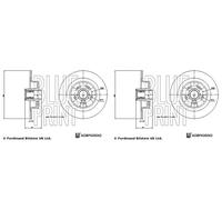 Rear Brake Disc x2 Pcs BLUE PRINT Fits RENAULT Megane II 8200266043