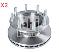 Rear Brake Disc x2 Pcs FEBI Fits 02996710