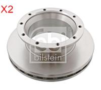 Rear Brake Disc x2 Pcs FEBI Fits 6754210012