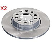 Rear Brake Disc x2 Pcs FEBI Fits ALFA ROMEO FIAT JEEP 159 Brera Spider 51760273