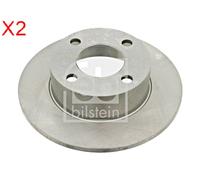 Rear Brake Disc x2 Pcs FEBI Fits AUDI 100 Avant 80 90 Cabriolet Coupe 443615601