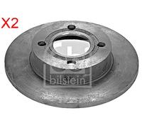 Rear Brake Disc x2 Pcs FEBI Fits AUDI 80 Avant 90 Coupe 81 85 8B B2 853615601
