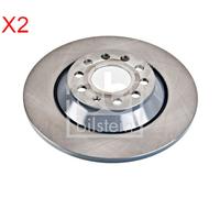 Rear Brake Disc x2 Pcs FEBI Fits AUDI A6 Allroad 4F C6 4F0615601G