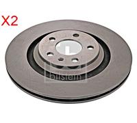 Rear Brake Disc x2 Pcs FEBI Fits AUDI A6 Avant 4F C6 S6 4F0615601B