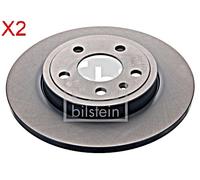 Rear Brake Disc x2 Pcs FEBI Fits AUDI SEAT A4 Avant Exeo St 8E 8H B6 8E0615601M