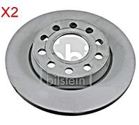 Rear Brake Disc x2 Pcs FEBI Fits AUDI SEAT A4 Avant Exeo St 8E 8H B6 8E0615601Q