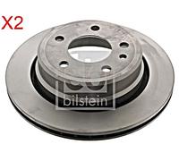 Rear Brake Disc x2 Pcs FEBI Fits BMW E32 34211155501