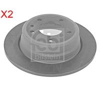 Rear Brake Disc x2 Pcs FEBI Fits BMW E32 34211157360