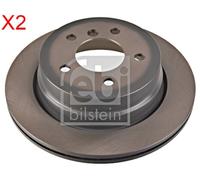 Rear Brake Disc x2 Pcs FEBI Fits BMW E82 E88 34216778049