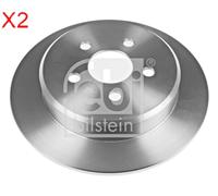 Rear Brake Disc x2 Pcs FEBI Fits CHRYSLER Neon II Pt Cruiser Stratus 4509553
