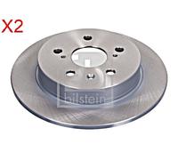 Rear Brake Disc x2 Pcs FEBI Fits FIAT Sedici 71768089