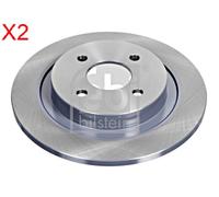Rear Brake Disc x2 Pcs FEBI Fits FORD Focus Turnier 4411312