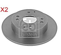 Rear Brake Disc x2 Pcs FEBI Fits HONDA ROVER Accord IV V Civic VI 600 GBD90835