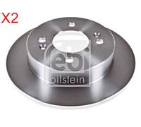 Rear Brake Disc x2 Pcs FEBI Fits HYUNDAI I10 58411-B9000